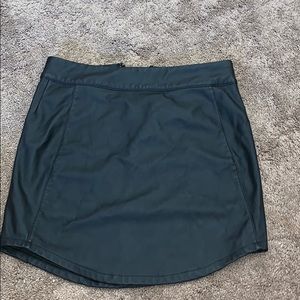 Leather mini skirt